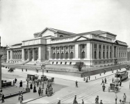 The New York Public Library under construction circa  sans Patience and Fortitude